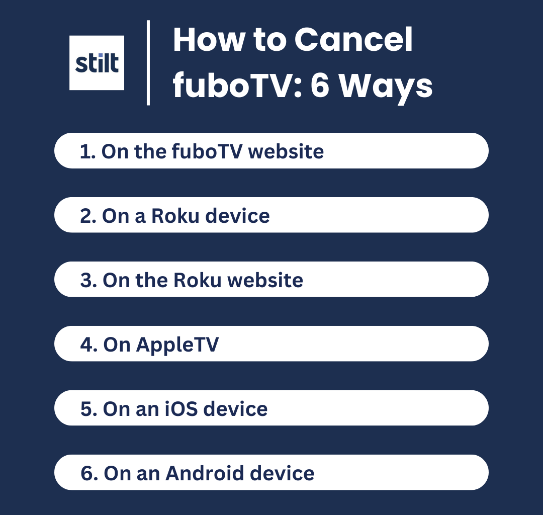 6 EASY ways to cancel FuboTV subscription [2024]