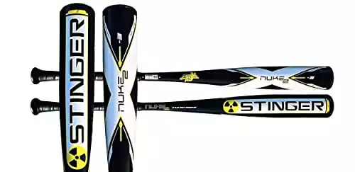 Stinger Nuke 2 BBCOR Baseball Bat - 3 Drop - 2 5/8" Barrel - Available in 31” to 34” - Drop 3 Baseball Bat for Middle School, High School, or College - 33"/30oz