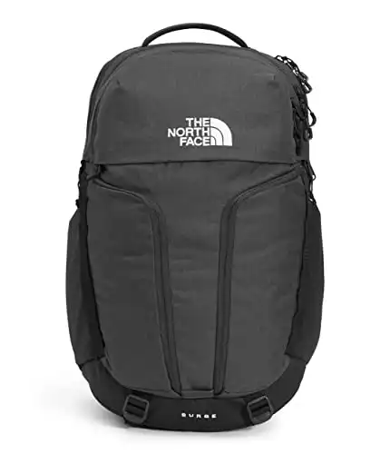 THE NORTH FACE Surge Commuter Laptop Backpack, Asphalt Grey Light Heather/TNF Black, One Size