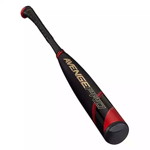 Axe Bat Avenge Pro BBCOR Hybrid 2-5/8" 2-Piece Composite Baseball Bat Drop -3 Black/Red/Gold, 33"/30oz