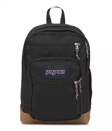 JanSport Cool Backpack, with 15-inch Laptop Sleeve, Black - Large Computer Bag Rucksack with 2 Compartments, Ergonomic Straps