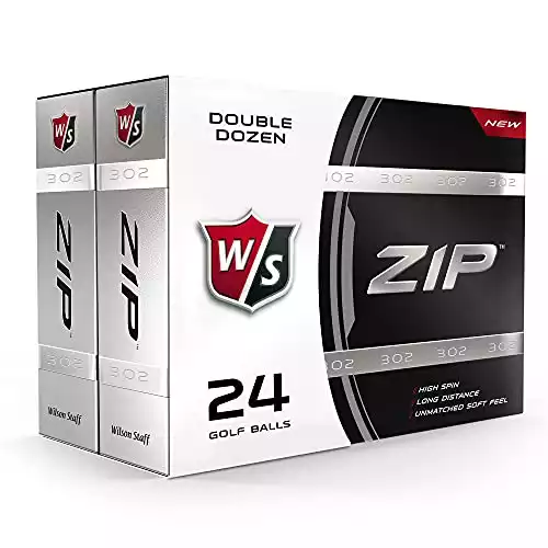Wilson Staff Zip Double Dozen Golf Balls - Pack of 24 Balls, White