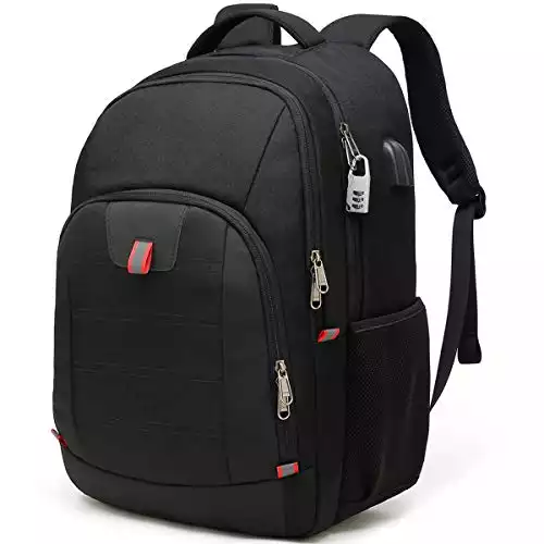Della Gao Large Anti-Theft Laptop Backpack with USB Charging Port for 17-Inch Laptops