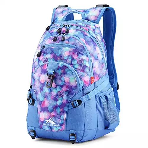 High Sierra Loop Backpack, Travel, or Work Bookbag with tablet sleeve, One Size, Shine Blue/Lapis