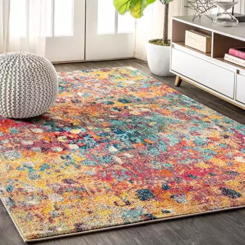 JONATHAN Y CTP108A-5 Contemporary POP Modern Abstract Indoor Area-Rug Bohemian Easy-Cleaning High Traffic Bedroom Kitchen Living Room Non Shedding, 5 ft x 8 ft, Multi/Yellow