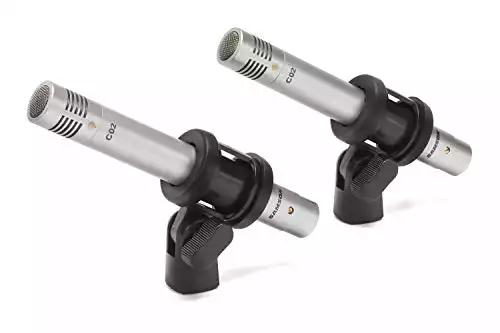 Samson Pencil Condenser Microphones, Silver (SAM C02PR)