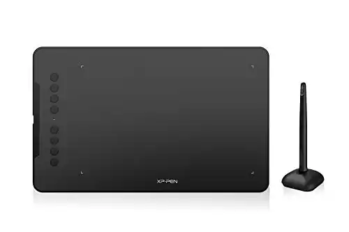 XPPen Deco 01 V2 Drawing Tablet 10x6.25 Inch Graphics Tablet Digital Drawing Tablet for Chromebook with Battery-Free Stylus and 8 Shortcut Keys (8192 Levels Pressure)