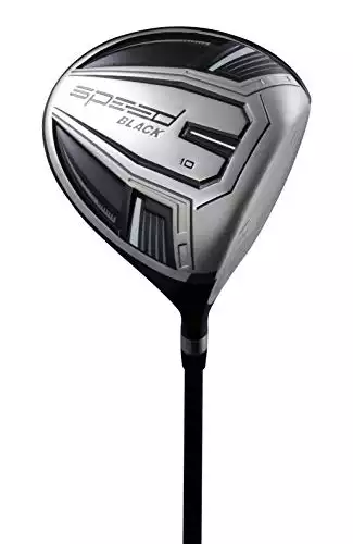 Speed System Golf Driver Includes Super Lightweight Titanium Driver, 12 Premium Golf Balls, 2 Spring Loaded Tees - Choose Based on Your Driving Distance or Swing Speed (Black, Left Hand)