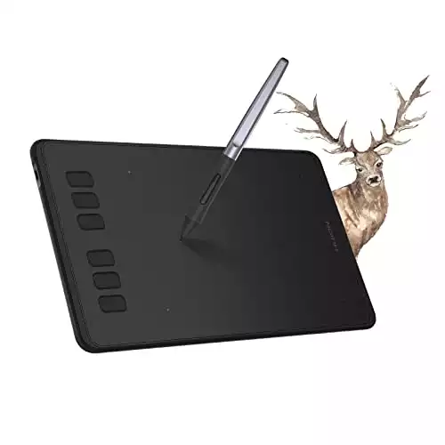 HUION Inspiroy H640P Drawing Tablet with Battery-Free Stylus 8192 Pressure Sensitivity 6 Hot Keys, 6x4-inch Graphics Pen Tablet for Digital Art & Design, Work with Mac, PC & Mobile