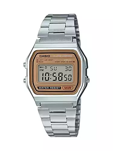 Casio Men's A158WEA-9CF Casual Classic Digital Bracelet Watch, Silver