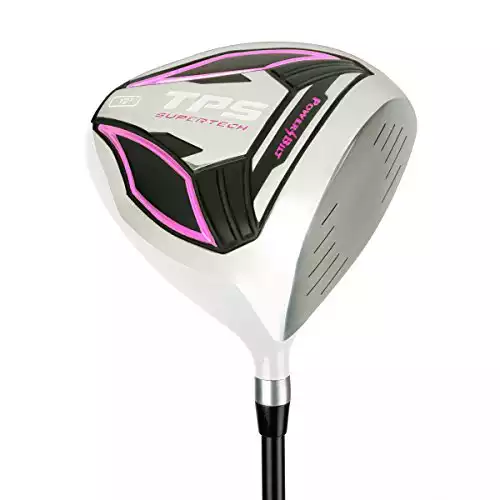 PowerBilt TPS Supertech Women’s Golf Driver, Right Handed White/Pink 12 Degrees