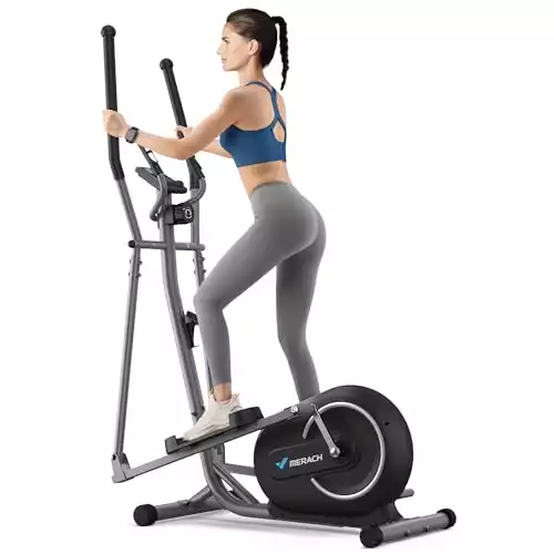 MERACH Elliptical Machine for Home Use, Compact Elliptical Training Machines with MERACH App, Elliptical Exercise Machine with 16-Level Magnetic Resistance and Ultra-Quiet Magnetic System