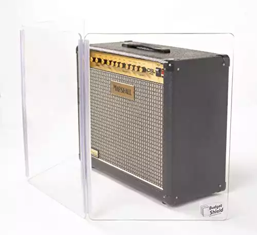 Budget Shield 2 ft tall, 3 panel guitar amp shield screen (2 ft X 4.5ft) for isolation attenuation and sound reduction: Made in USA :guitar amp acrylic plexiglass plastic cage folding collapsible