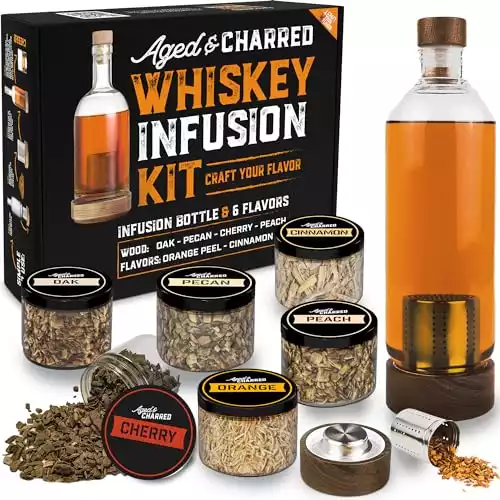 Whiskey Making Kit Complete - Craft Your Own Flavor of Whiskey - Bourbon Gifts for Men - Whiskey Infusion Kit - Whisky Gifts for Men Unique - Gifts for Husband Birthday Unique