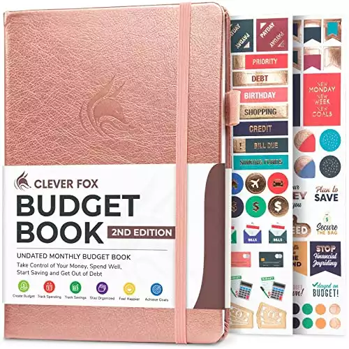 Clever Fox Budget Book 2.0 – Financial Planner Organizer & Expense Tracker Notebook. Money Planner for Monthly Budgeting and Personal Finance. Colored Edition, Compact Size (5.3" x 7.7&...