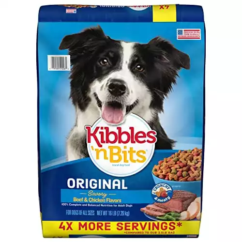 Kibbles 'N Bits Original Savory Beef & Chicken Flavors Dry Dog Food, 45 Pound Bag